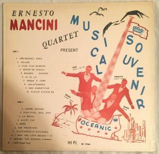 Ernesto Mancini Rare Exotica Italian The Beatles Cover Private Label Signed 60 