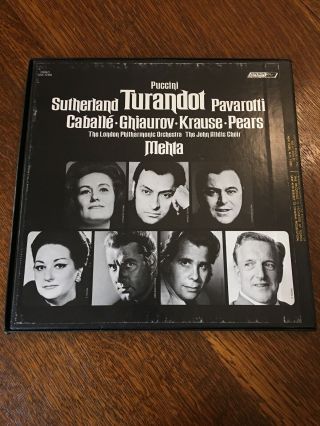 Luciano Pavarotti Autographed Turandot 3x LP Box Set Classical Vinyl Record 3