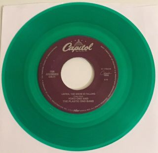 John & Yoko Lennon / Happy Xmas (War Is Over) / Green vinyl CEMA 45 / 3