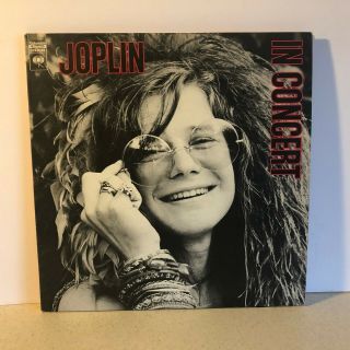 Joplin In Concert 2 Lp Album 1972 Columbia C2x31160 Vg,  Janis Joplin