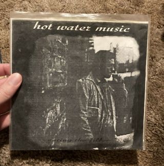 Hot Water Music Eating The Filler 7” 45 Ep Vinyl Record Recliner 1995 Re Tbx006