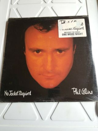 Vintage 1985 Lp Phil Collins Of Genesis No Jacket Required Hype Sticker