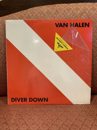 1982 Van Halen Diver Down Lp Vinyl Record Bsk 3677 Vg,  Still In Shrink W Sticker