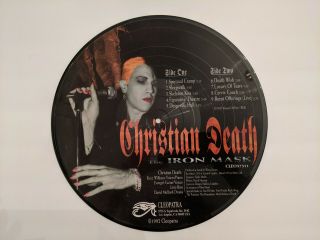Christian Death Iron Mask 1992 LP Picture Disc 1095/1500 Rozz Williams goth 2