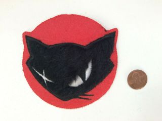 Emily The Strange - " Miles " Black Cat Patch - Plush Fuzzy Iron - On - Rare