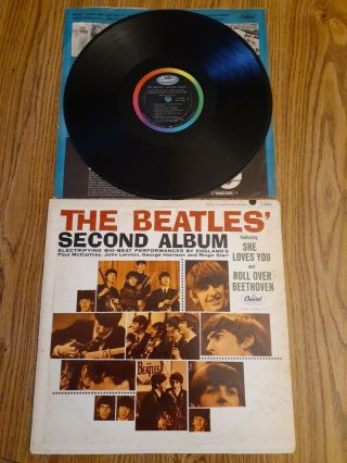 ‘the Beatles Second Album’ 1964 Usa Mono Lp W/ Times On Side Two Very Good Cond