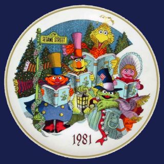 Gorham Sesame Street - 1981 First Edition Fine China Muppets Christmas - 11 " Plate