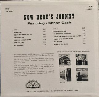 Johnny Cash / Now Here ' s Johnny Cash - SUN - LP NM 2