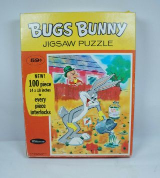 Vintage 1967 Whitman Bugs Bunny Elmer Fudd Jigsaw Puzzle 100 Complete
