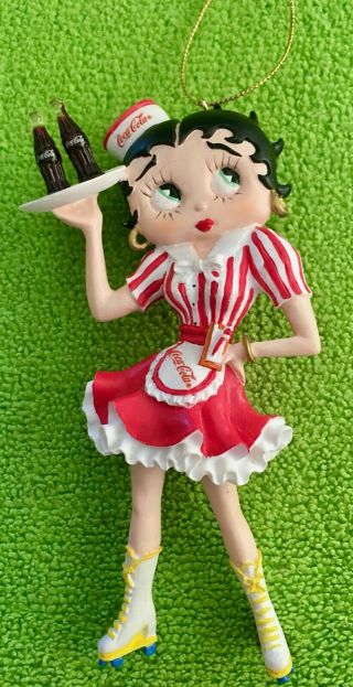 Betty Boop Coca - Cola Waitress/car Hop Ornament