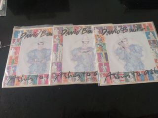 David Bowie Ashes To Ashes 7 Inch Vinyl All 3 Pic Sleeves