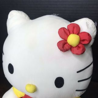 Vintage Hello Kitty Plush Doll Nylon 90’s Sanrio Stuffed Animal 11” 3