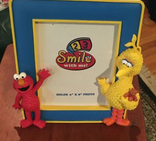 Sesame Street Big Bird & Elmo 6 " X 8 " Picture Photo Frame - 123 Smile With Me