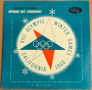 Viii Olympic Winter Games 1960 California Opening Day Ceremonies Lp Gold Vinyl
