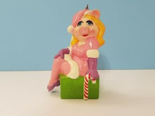 Vtg 1981 Jim Henson Muppet Sigma Miss Piggy Christmas Ceramic Ornament W/tag