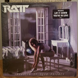 Ratt Vinyl Lp Invasion Of Your Privacy 1985 Atlantic In Shrink W/ Hype & Sleeve