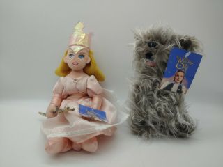 1998 Warner Bros Wizard Of Oz Plush Bean Bag Toys Dolls Set Of 2: Toto & Glinda