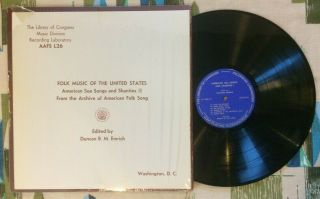 American Sea Songs And Shanties Va Lp Library Of Congress 1939 - 51 Alan Lomax M -