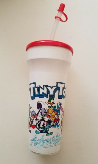 Rare Vintage Souvenir Tiny Toons Cup Warner Bros 1991 Looney Bugs Daffy Vtg