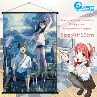 Anime Movie Tenki No Ko Weathering With You Wall Scroll Poster Home Decor Gift