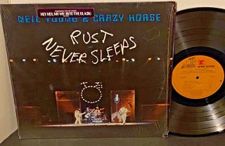 Neil Young Rust Never Sleeps 1979 Reprise Classic Rock Lp Shrink W Hype Sticker
