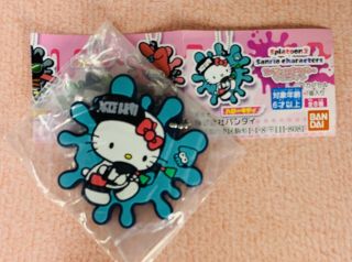 Splatoon 2 Sanrio Characters Hello Kitty Rubber Strap Keychain Bandai