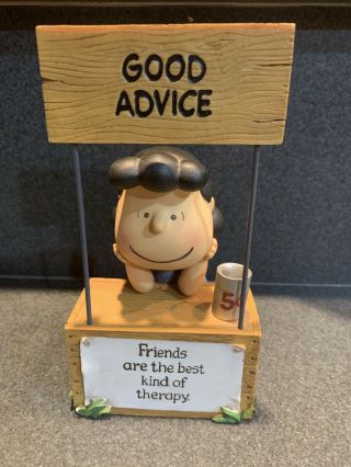 Peanuts Hallmark Good Advice Friends Are The Best Kind Of Therapy Lucy Figurine