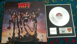 Kiss Destroyer Lp 1st Press Casablanca With Double Platinum Sticker Record 1976
