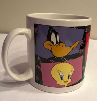 1998 Warner Bros.  Looney Tunes Large Mug Bugs Bunny,  Tweety Bird,  Daffy Duck
