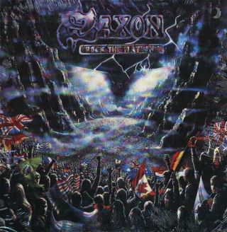 Saxon - Rock The Nations - Rare Factory Promo Lp - Elton John