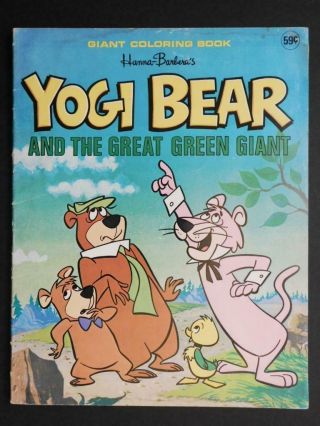 1976 Yogi Bear & The Great Green Giant Giant Coloring Book No Coloring Sf5 - 2