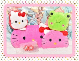 ❤️new Hello Kitty Cat Frog Plush Wallet Zip Coin Purse Soft Pouch Bag Lot❤️