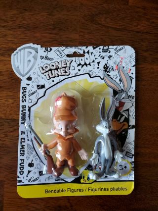 Looney Tunes Bugs Bunny & Elmer Fudd Bendable Figures