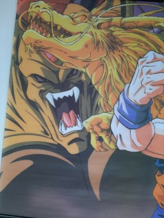 DRAGON BALL Z from WRATH OF THE DRAGON WALL SCROLL 29.  5 