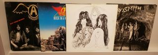 Aerosmith 4x Lp Us 12 " Vinyl (rutt/wings/draw The Line/hard Place) Vg,