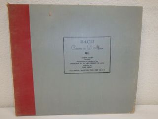Bach Concerto In D Minor 12 " /78rpm 3 - Disc Book - Set Joseph Szigeti Columbia M - 418