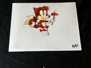 Adventures Of Sonic The Hedgehog Hand Painted Tails With Chili Dog Cel Dic