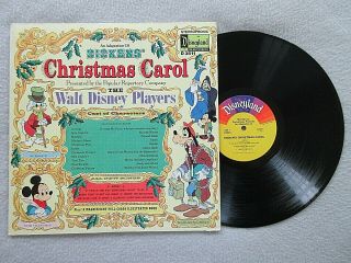 Walt Disney Players Dickens’ Christmas Carol Vinyl Lp Disneyland (d 3811) 1974