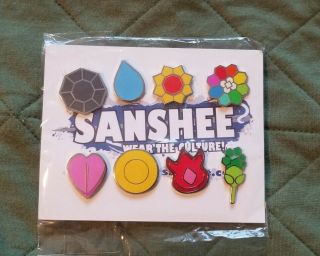 Sanshee Cosplay Pokemon: Kanto League Gym Badges Set Of 8 Metal Pins