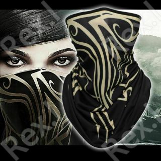 Dishonored 2 Emily Half Cosplay Face Mask Black Cosplay Riding Mask Prop