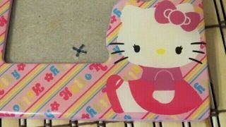 Rare Vintage Hello Kitty Logo Pink Wall Or Table Picture Frame 8X6 Sanrio HK 2
