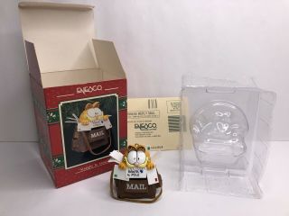 Enesco Christmas Ornament 1991 - 1992 Garfield “straight To Santa” Mail Letters
