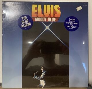 Elvis Presley ‎– Moody Blue Lp 1977 Rca Victor Afl1 - 2428 Nm Blue Vinyl -