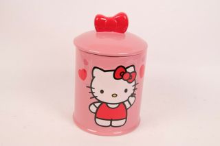Vandor Sanrio Hello Kitty Pink Ceramic Cookie Jar 2012 - Rare