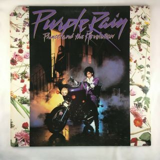 Prince Purple Rain 1984 Vinyl Lp Ultrasonic Cleaned Og Inner Poster Doves Crazy