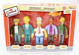 The Simpsons Springfield Nuclear Power Plant Bendable Poseable Set
