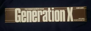 VINYL LP GENERATION X U.  K OBI CHRYSALIS CHR 1169 UK 1978 BILLY IDOL PUNK GLAM 3