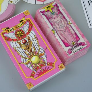 Anime Cardcaptor Sakura Clow Cards Cosplay Fortune Tarot Card Captor Set Gift 56