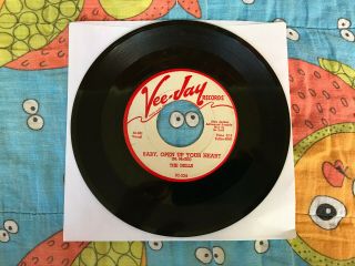 R&b Doo Wop 45 The Dells Baby,  Open Up Your Heart Vee - Jay Promo 1959