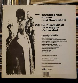N.  W.  A.  100 Miles And Runnin - Vinyl LP Record OG 1990 Press NWA Eazy E Dr.  Dre 2